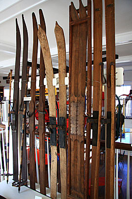 Wooden Skis at the Museum